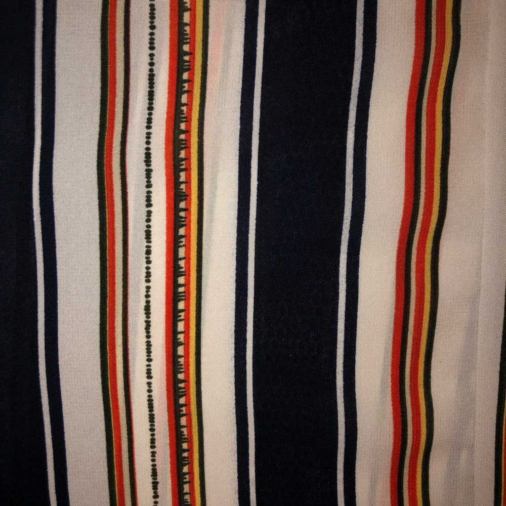 Japna Striped Cold Shoulder Jumpsuit, M - Picture 3 of 6